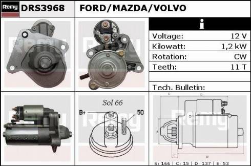 Remy DRS3968X - Стартер vvparts.bg