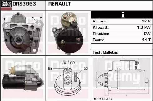 Remy DRS3963 - Стартер vvparts.bg