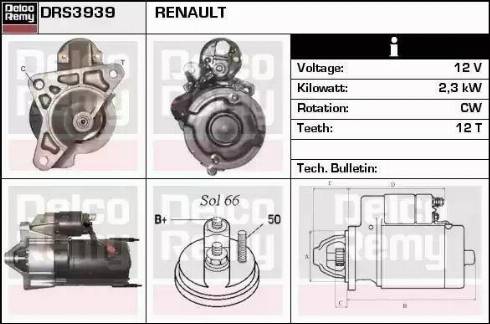 Remy DRS3939 - Стартер vvparts.bg