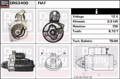 Remy DRS3400 - Стартер vvparts.bg