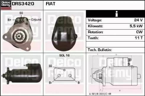 Remy DRS3420 - Стартер vvparts.bg