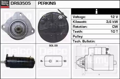 Remy DRS3505 - Стартер vvparts.bg