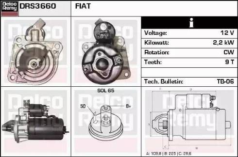 Remy DRS3660 - Стартер vvparts.bg