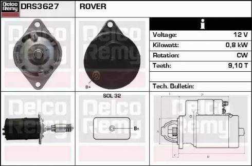 Remy DRS3627 - Стартер vvparts.bg