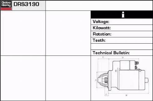 Remy DRS3190 - Стартер vvparts.bg