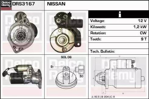 Remy DRS3167 - Стартер vvparts.bg