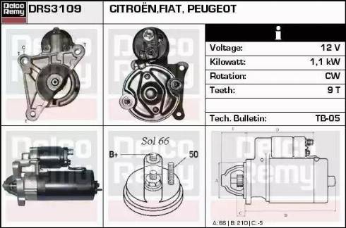 Remy DRS3109 - Стартер vvparts.bg