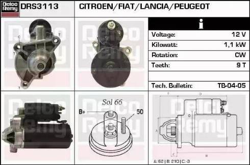 Remy DRS3113 - Стартер vvparts.bg