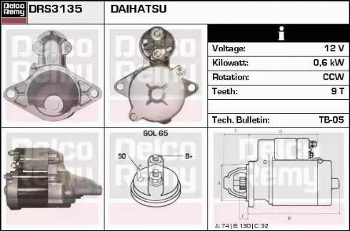 Remy DRS3135 - Стартер vvparts.bg