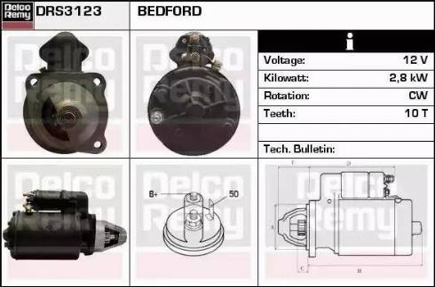 Remy DRS3123 - Стартер vvparts.bg