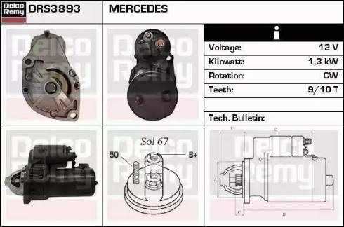 Remy DRS3893 - Стартер vvparts.bg