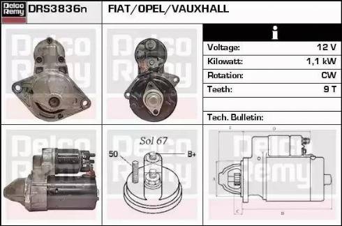 Remy DRS3836N - Стартер vvparts.bg