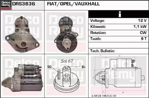 Remy DRS3836 - Стартер vvparts.bg