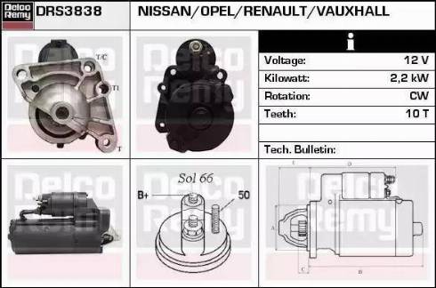 Remy DRS3838 - Стартер vvparts.bg