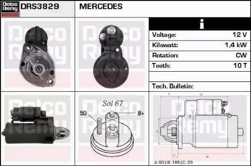 Remy DRS3829 - Стартер vvparts.bg