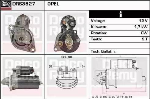 Remy DRS3827 - Стартер vvparts.bg