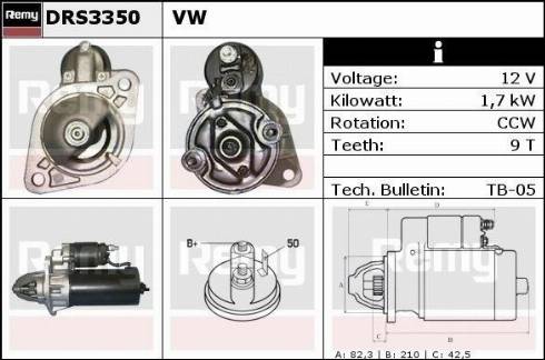 Remy DRS3350X - Стартер vvparts.bg