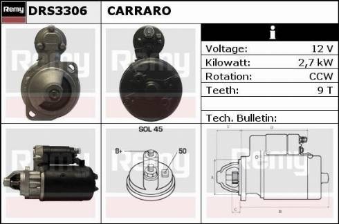 Remy DRS3306 - Стартер vvparts.bg