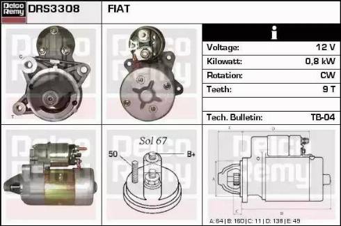 Remy DRS3308 - Стартер vvparts.bg