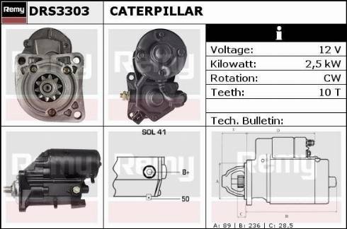 Remy DRS3303 - Стартер vvparts.bg