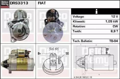 Remy DRS3313 - Стартер vvparts.bg