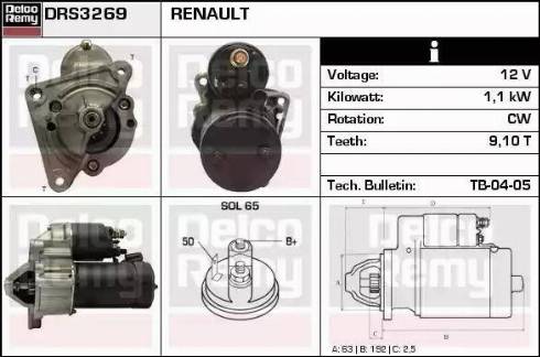 Remy DRS3269 - Стартер vvparts.bg