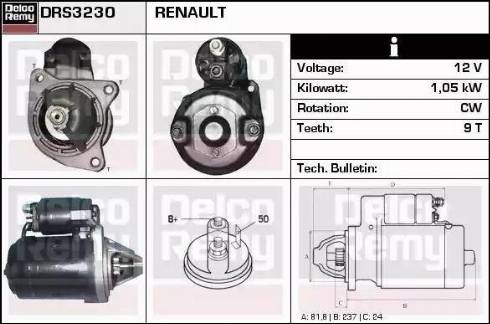 Remy DRS3230 - Стартер vvparts.bg