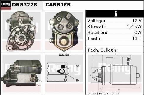 Remy DRS3228 - Стартер vvparts.bg