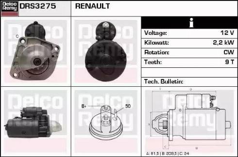 Remy DRS3275 - Стартер vvparts.bg