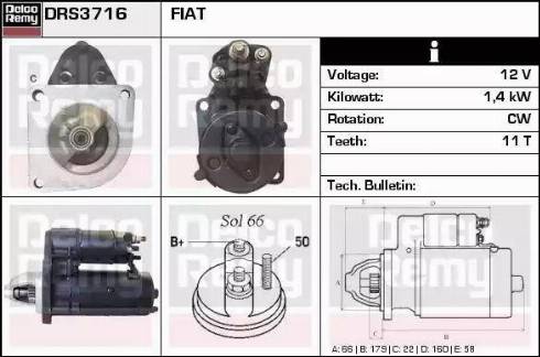 Remy DRS3716 - Стартер vvparts.bg