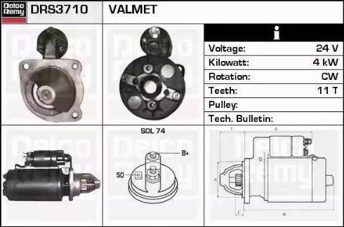 Remy DRS3710 - Стартер vvparts.bg