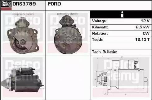 Remy DRS3789 - Стартер vvparts.bg