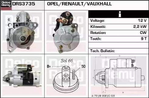 Remy DRS3735 - Стартер vvparts.bg