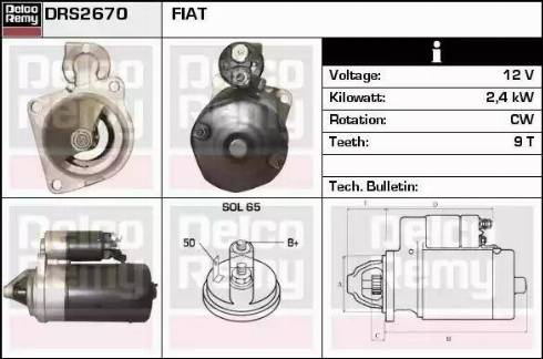 Remy DRS2670 - Стартер vvparts.bg