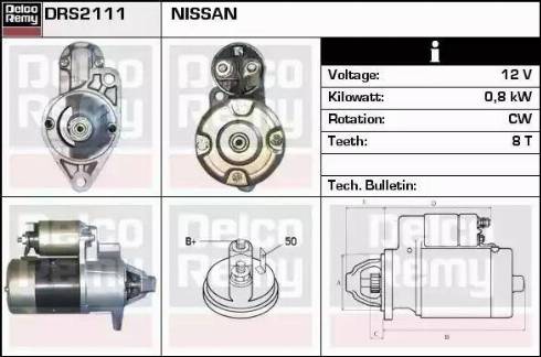 Remy DRS2111 - Стартер vvparts.bg