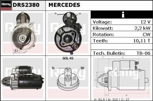 Remy DRS2380X - Стартер vvparts.bg