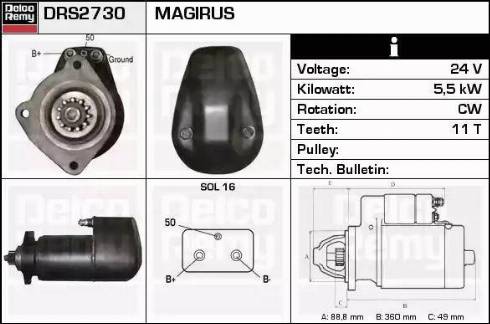 Remy DRS2730 - Стартер vvparts.bg