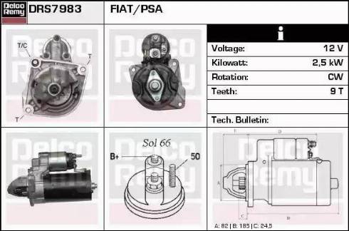 Remy DRS7983 - Стартер vvparts.bg