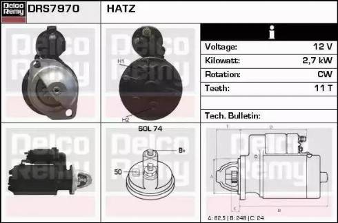 Remy DRS7970 - Стартер vvparts.bg