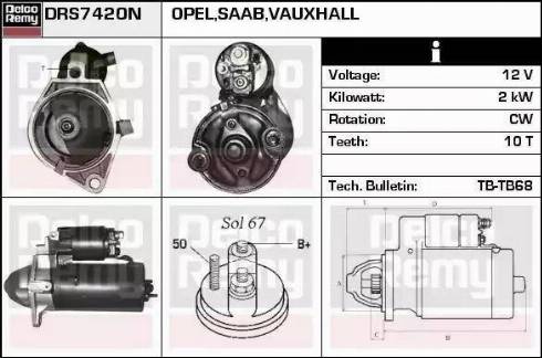 Remy DRS7420 - Стартер vvparts.bg