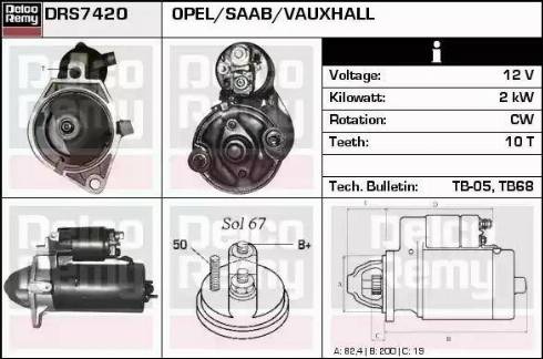 Remy DRS7420 - Стартер vvparts.bg