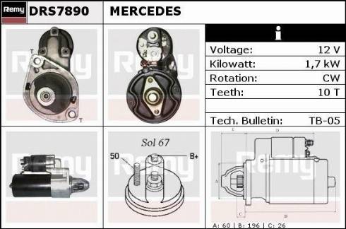 Remy DRS7890X - Стартер vvparts.bg