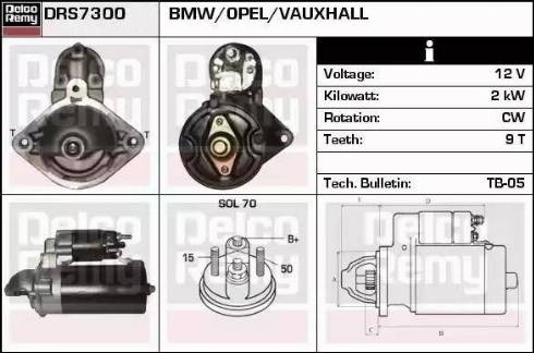 Remy DRS7300 - Стартер vvparts.bg