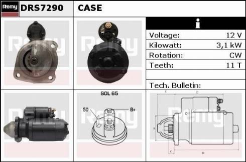 Remy DRS7290 - Стартер vvparts.bg