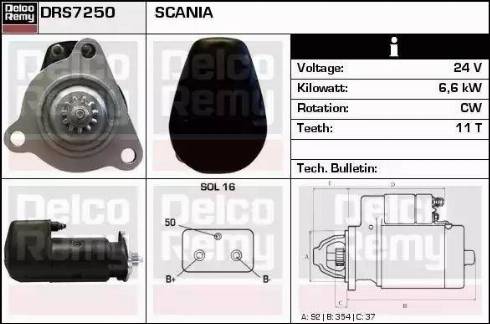 Remy DRS7250 - Стартер vvparts.bg