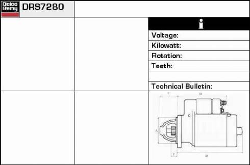 Remy DRS7280 - Стартер vvparts.bg