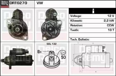 Remy DRT0270 - Стартер vvparts.bg