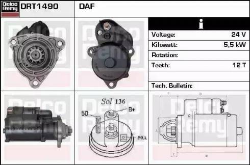 Remy DRT1490 - Стартер vvparts.bg