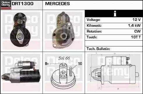 Remy DRT1300 - Стартер vvparts.bg