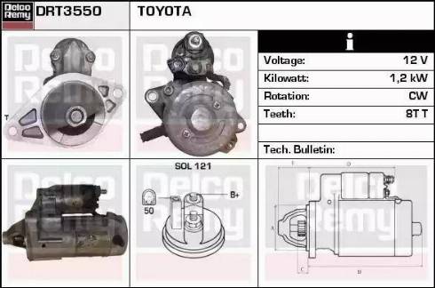 Remy DRT3550 - Стартер vvparts.bg